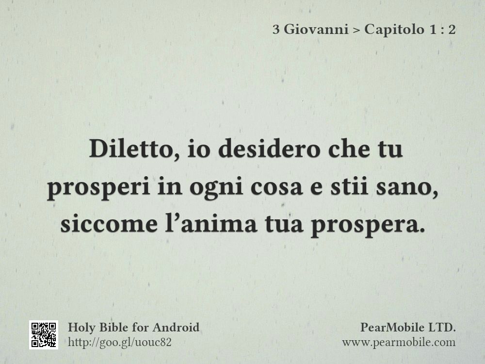 3 Giovanni, Capitolo 1:2